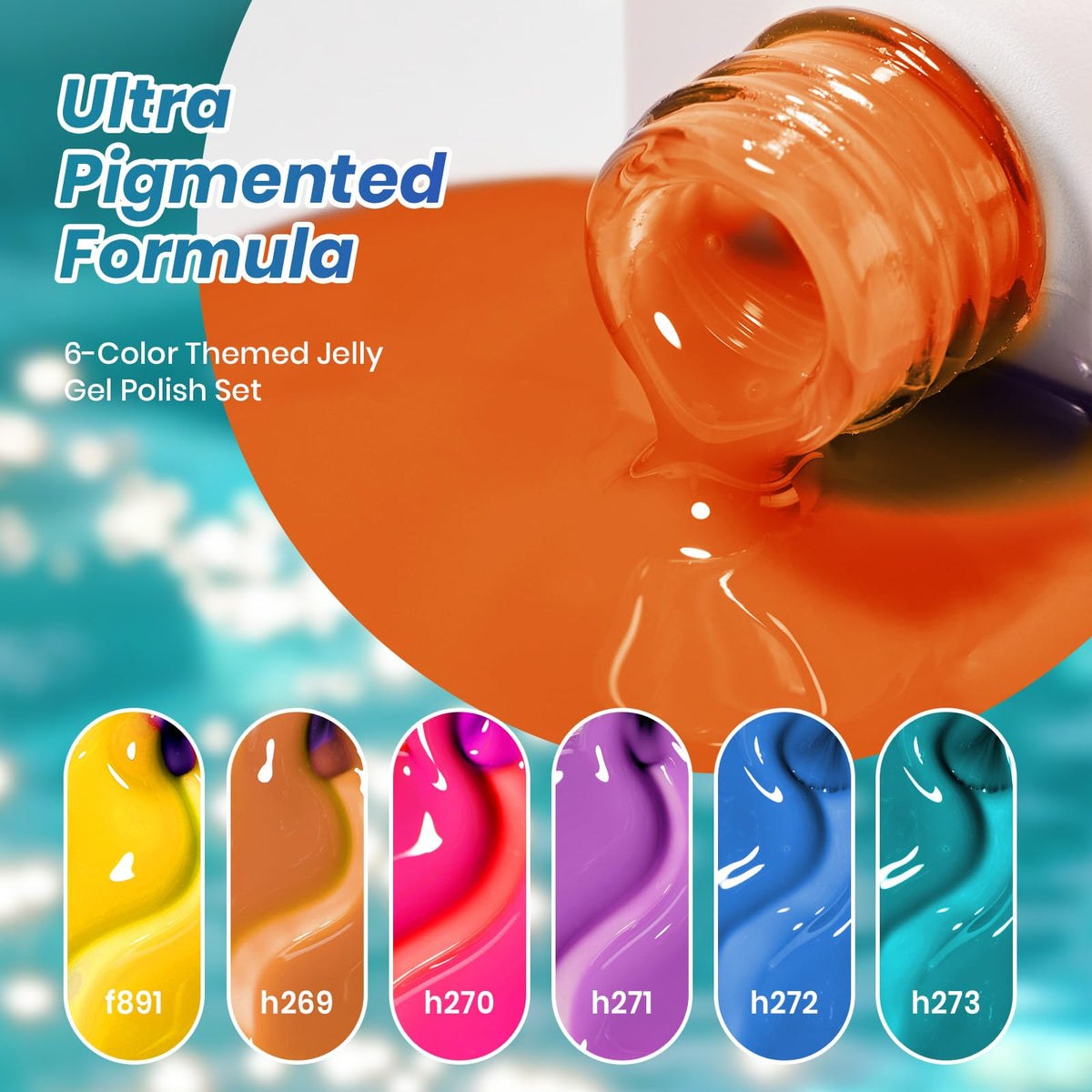 Kit de vernis gel Luminous Cocktail avec six flacons