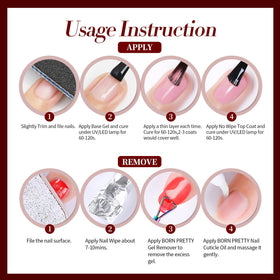 Kit de vernis gel magnétique rouge pour manucure à domicile