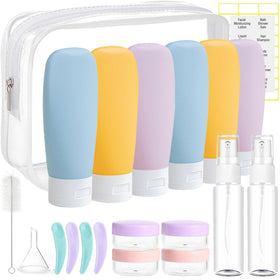 Kit de voyage DEWSENSI avec 20 pièces dans une trousse transparente