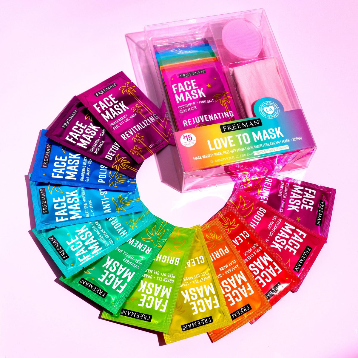 Kit Freeman Love to Mask avec masques variés et accessoires