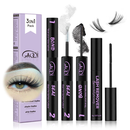 Kit GAQQI de colle et détachant pour cils vue de face