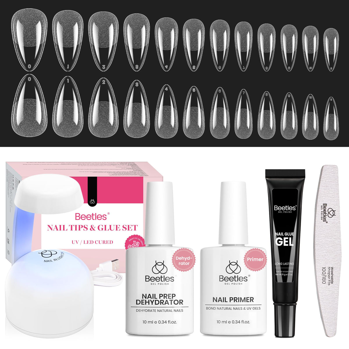 Kit gel ongles Beetles avec déshydratant et primer