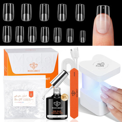 Kit gel ongles modelones avec lampe UV LED et accessoires
