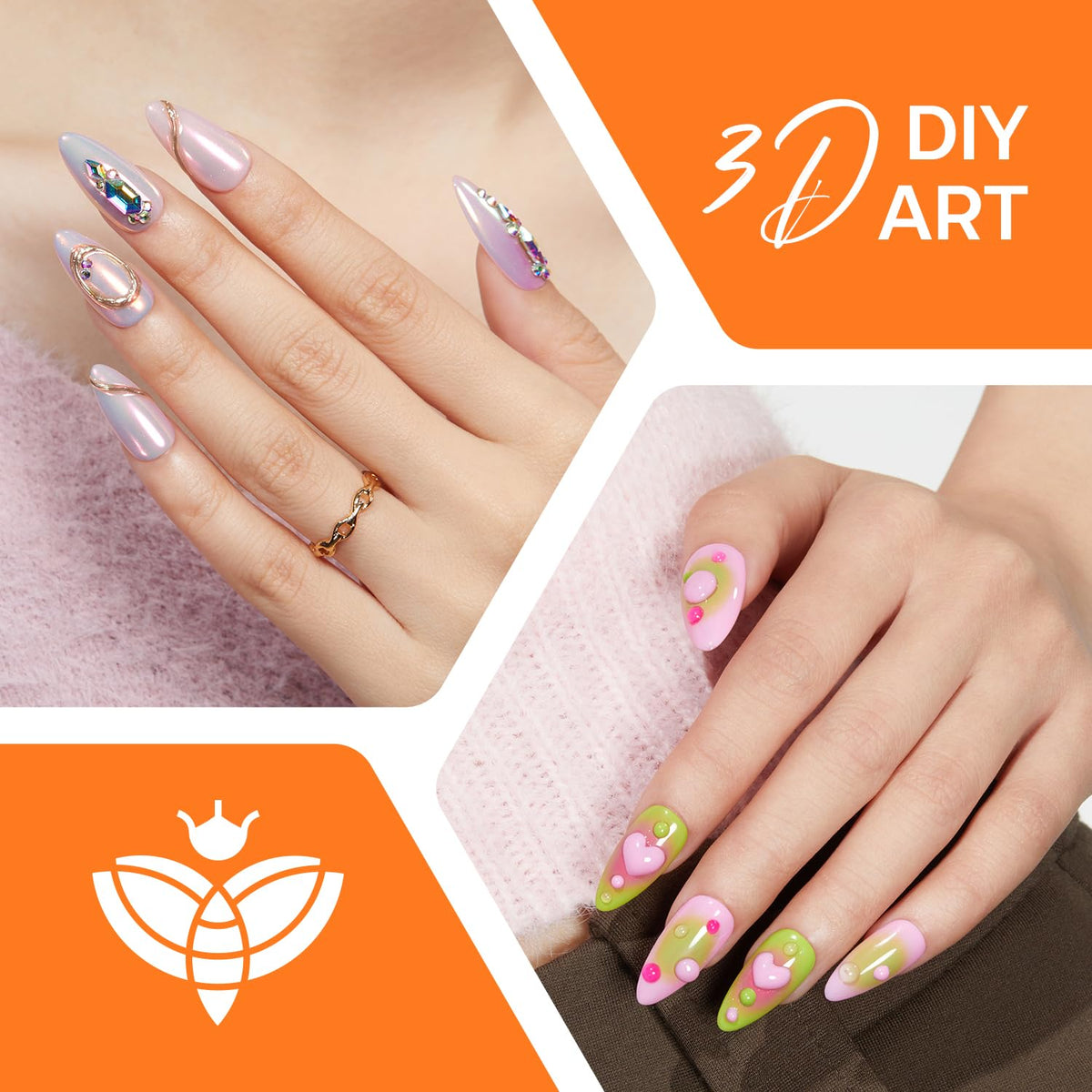 Kit gel pour nail art modelones sur table
