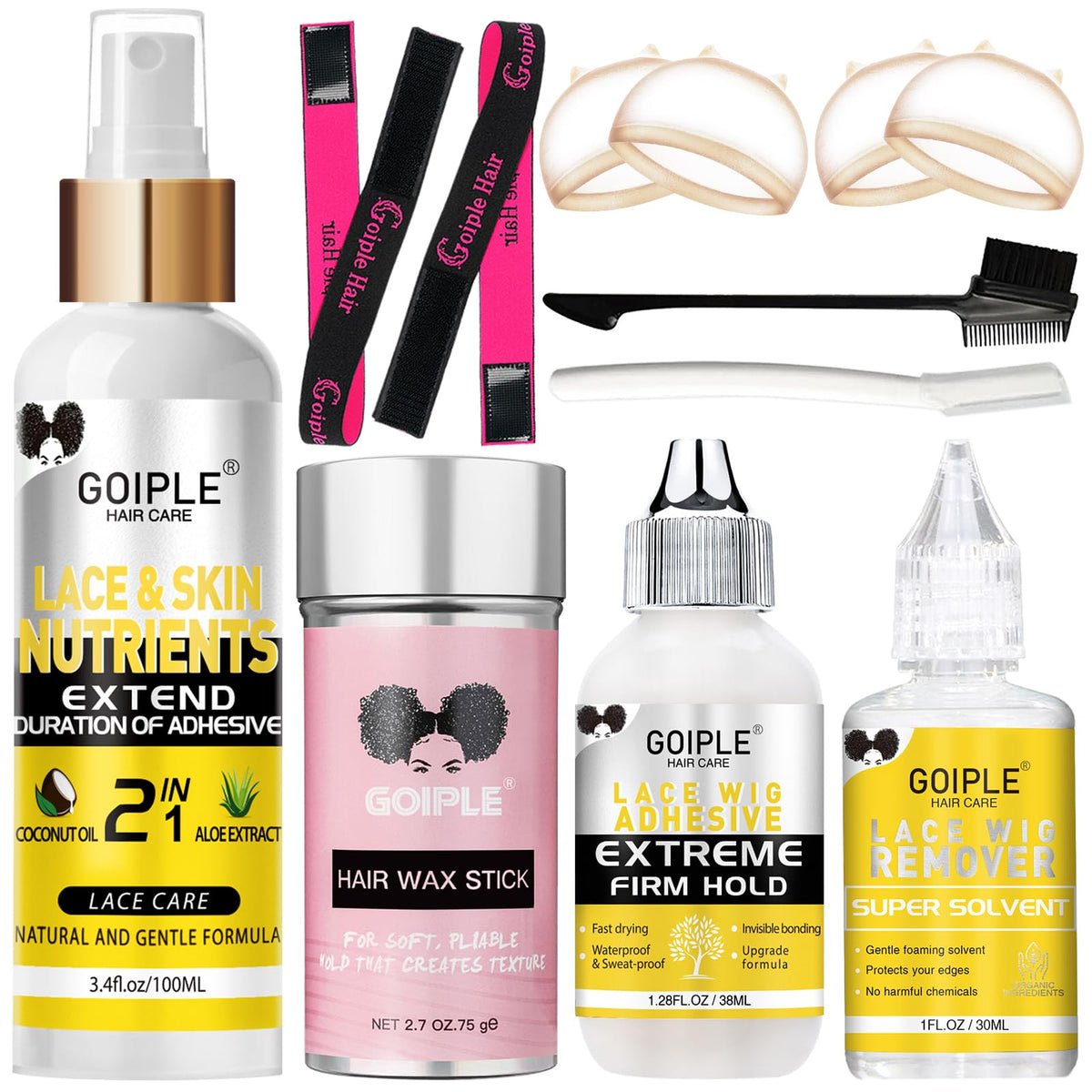 Kit Goiple contenant colle pour perruque et spray nourrissant