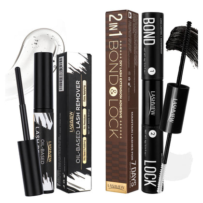 Kit LASHVIEW de colle et démaquillant pour cils avec packaging