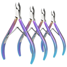 Kit LePinko de 4 coupe-cuticules multicolores en vue de face