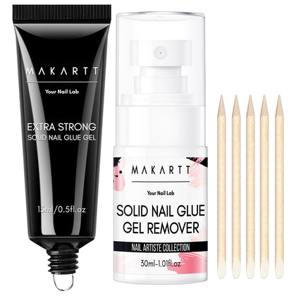 Kit Makartt de colle et dissolvant pour ongles vue de face
