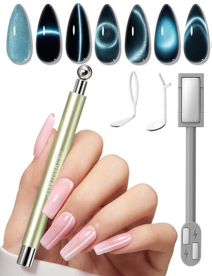 Kit modelones de magnétisme Cat Eye avec 5 outils d'ongles