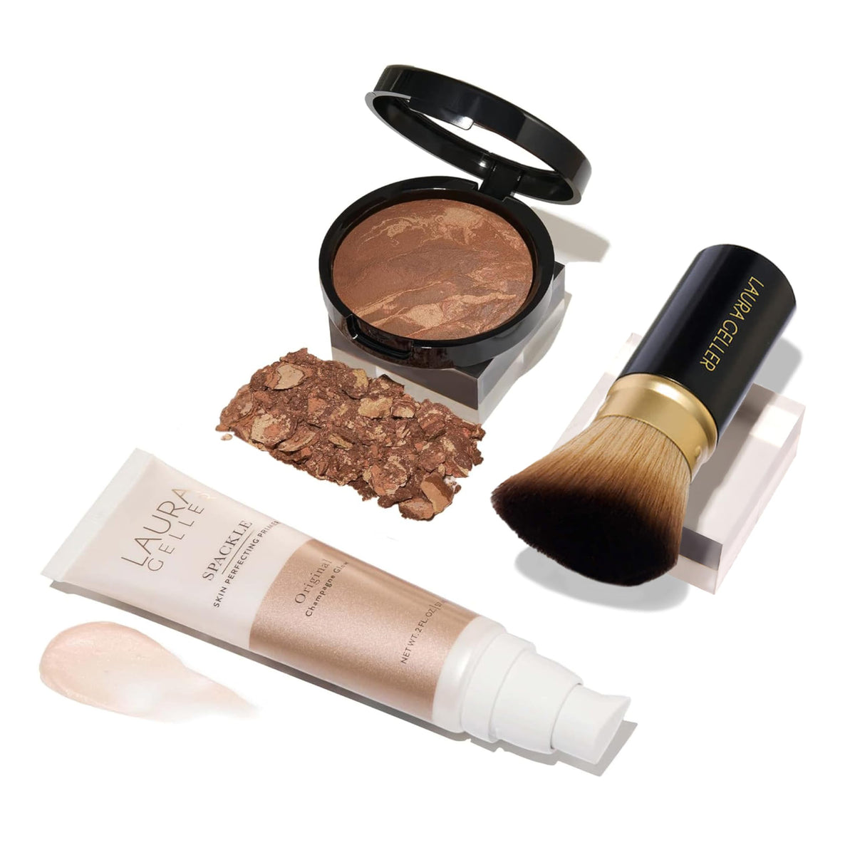 Kit quotidien LAURA GELLER avec fond de teint et pinceau kabuki
