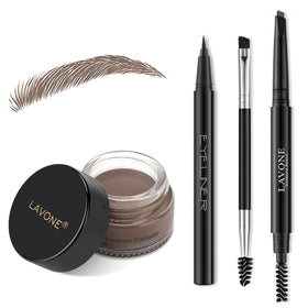 Kit sourcils LAVONE comprenant crayon et eyeliner, vue de face