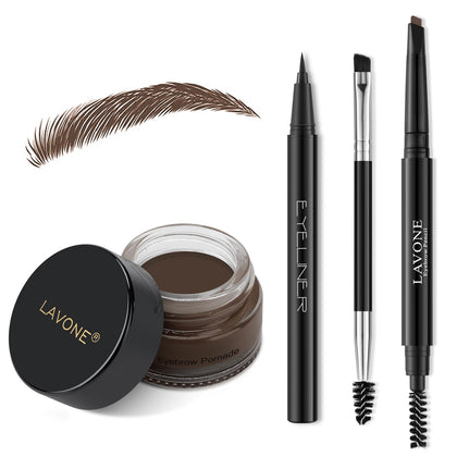 Kit sourcils LAVONE incluant pomade et crayon brun foncé