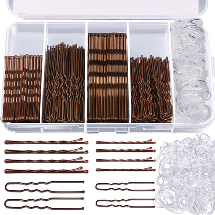 Kit Teenitor 300 épingles à cheveux avec élastiques transparents