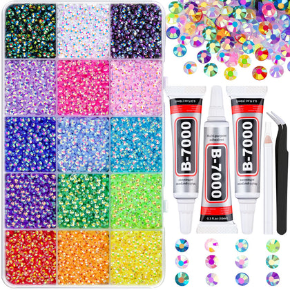Kit TINKRSTUFF de 18000 strass en résine multicolore vue de face