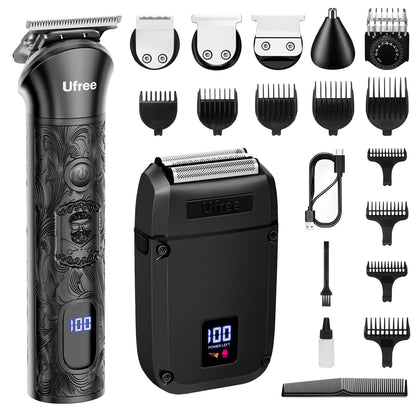 Kit Ufree tondeuse à barbe et rasoir électrique avec accessoires