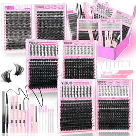 Kit YIDUO de cils à clusters 1520Pcs avec accessoires