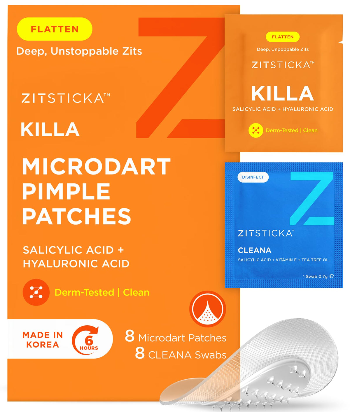 Kit ZitSticka Killa avec 8 patchs microdart pour boutons