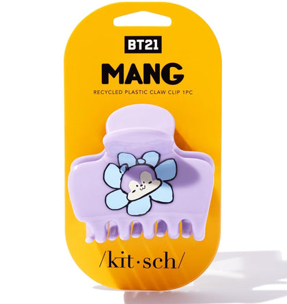 Kitsch Clip à Cheveux BT21 MANG vue avant avec imprimé floral