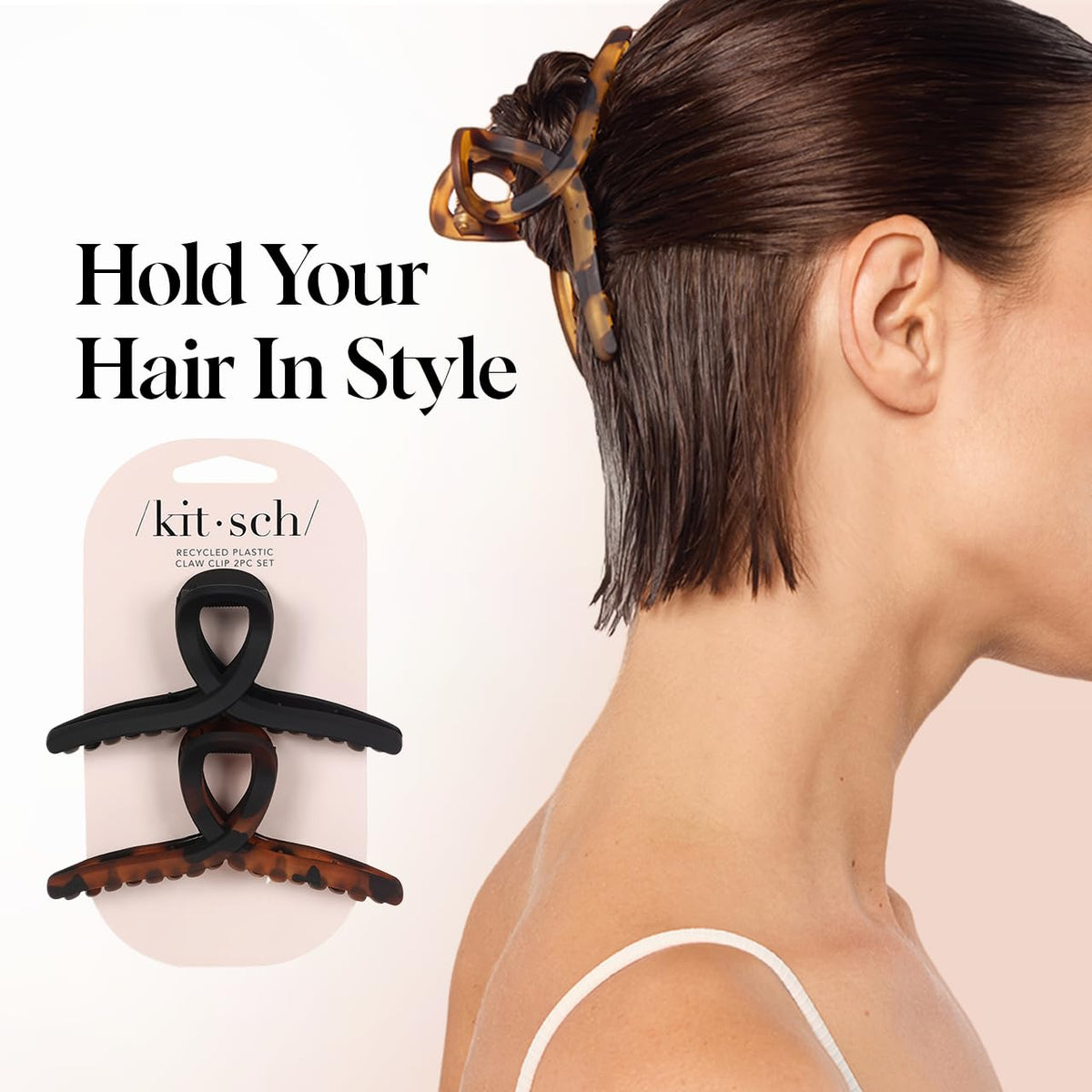 Kitsch Clips à Cheveux en usage avec un chignon