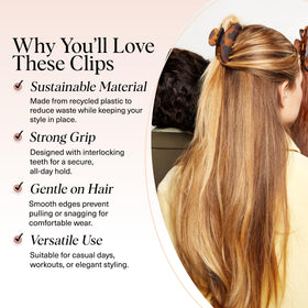Kitsch clips à cheveux moyennes noir et tort, sur un fond blanc