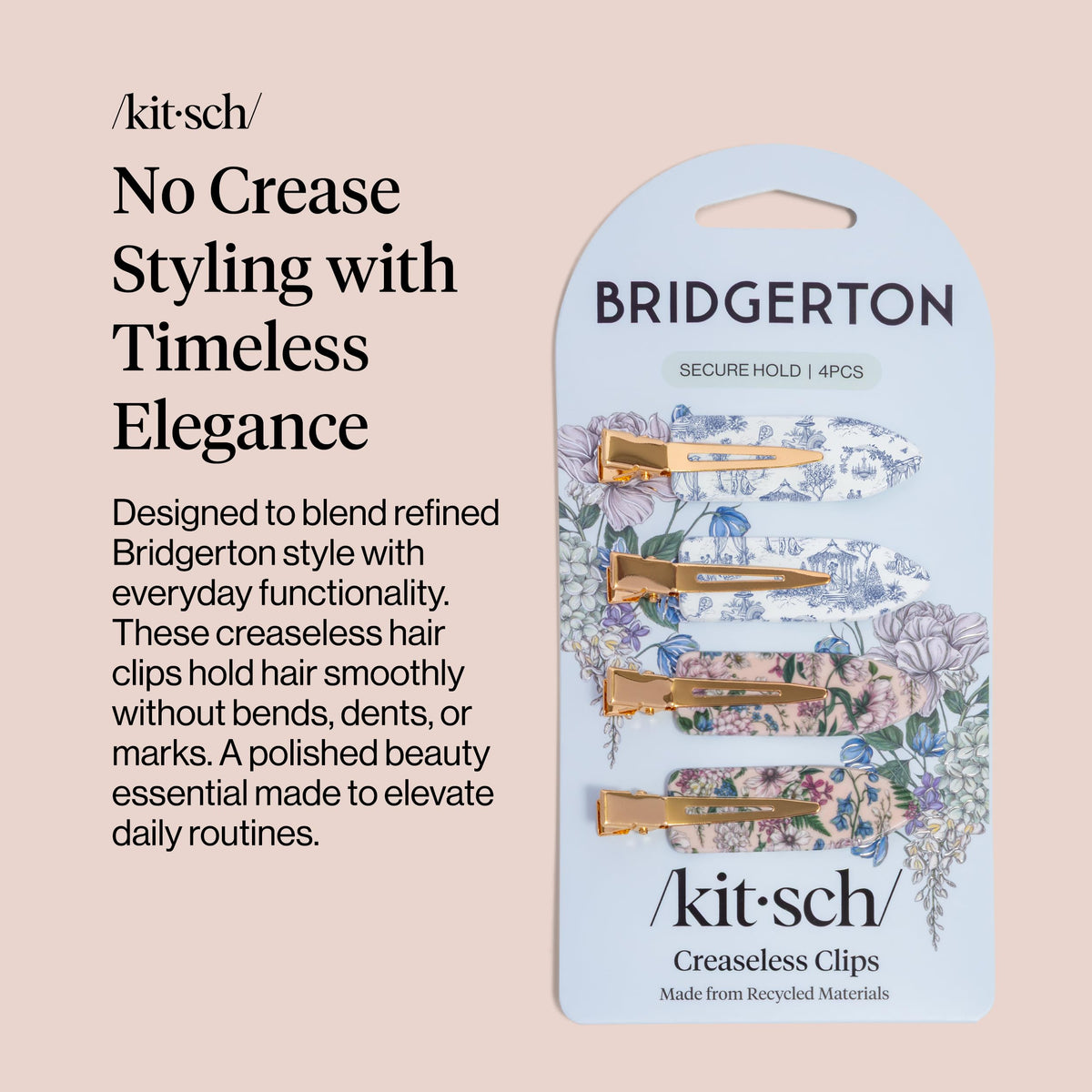 Kitsch Clips à Cheveux Toile in Bloom, détail du motif