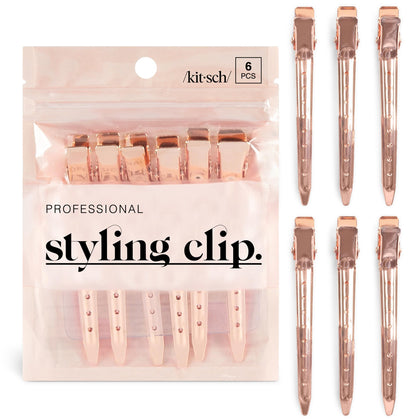 Kitsch Clips Alligator Rose Gold vue de face