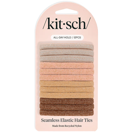Kitsch élastiques à cheveux neutres, pack de 12