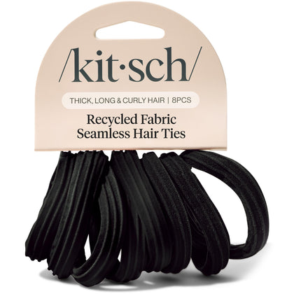 Kitsch élastiques à cheveux noirs, pack de 8 pièces