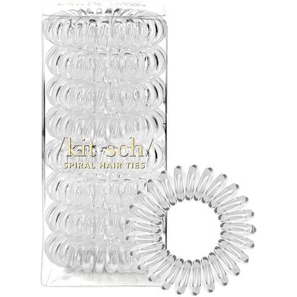Kitsch Élastiques Spirales pour Cheveux transparentes, vue de face