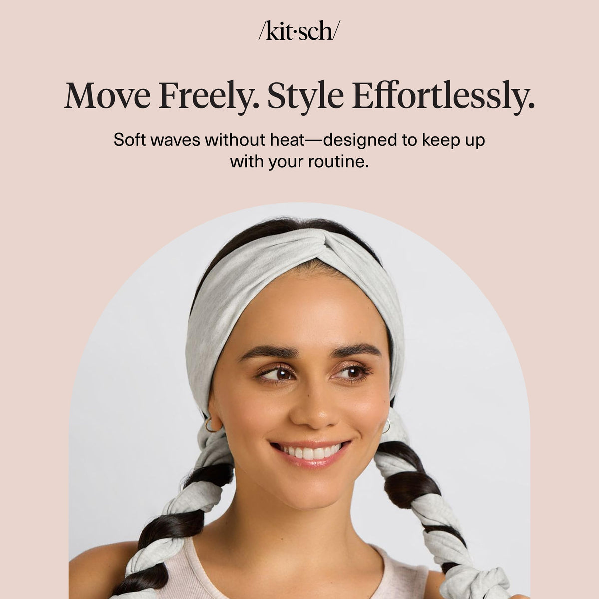 Kitsch headband actif à boucles sans chaleur, démonstration de l'utilisation