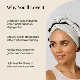 Kitsch headband actif à boucles sans chaleur, porté pendant une séance de sport