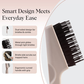 Kitsch outil de nettoyage de brosse à cheveux en utilisation