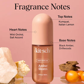 Kitsch Parfum pour Cheveux 50mL sur une oreiller en satin