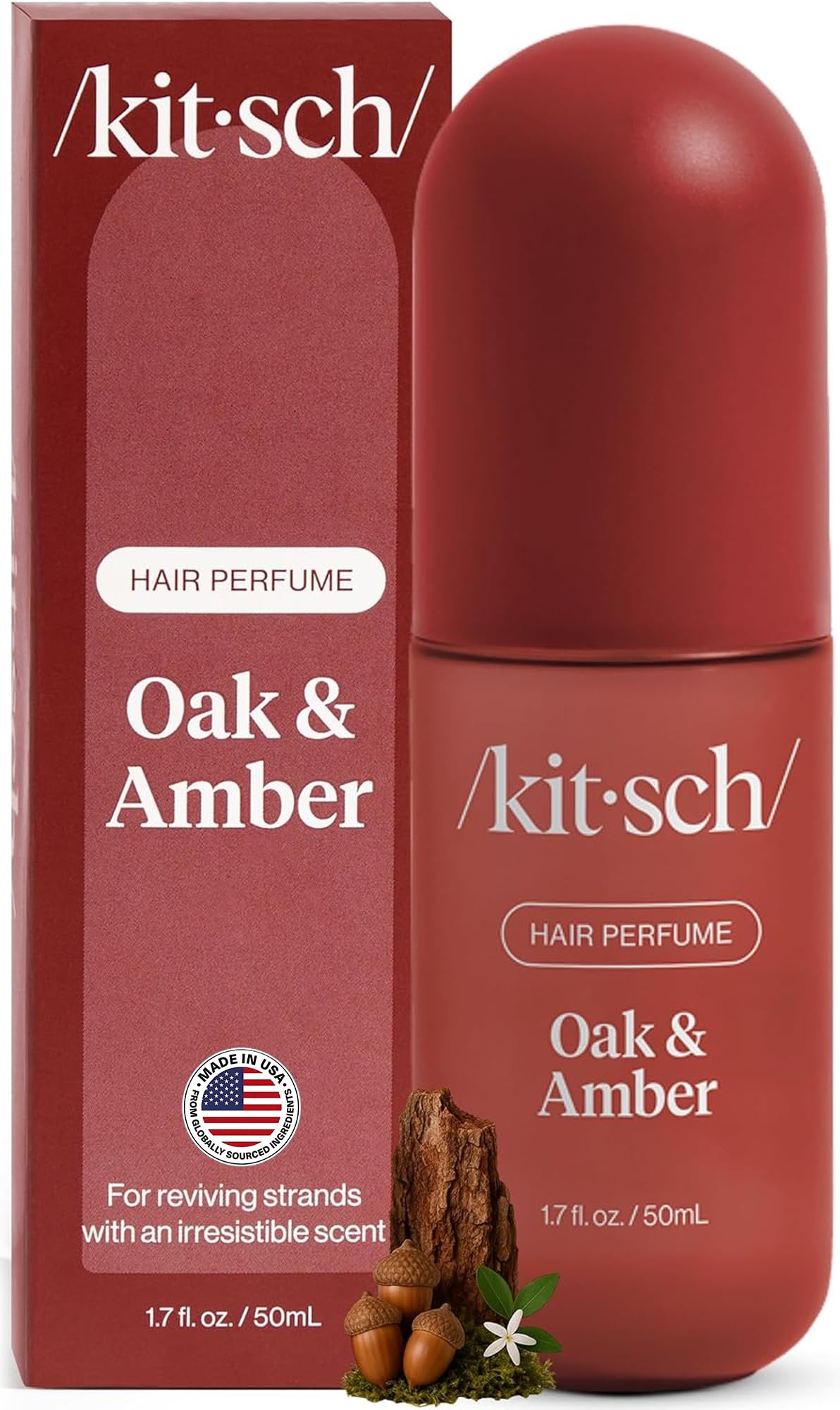 Kitsch Parfum pour Cheveux Oak & Amber 50mL vue de face
