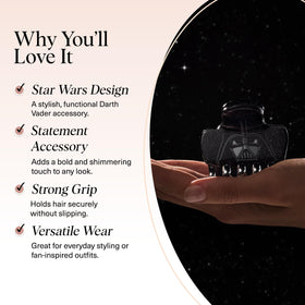 Kitsch pince à cheveux Darth Vader avec cheveux relevés en chignon