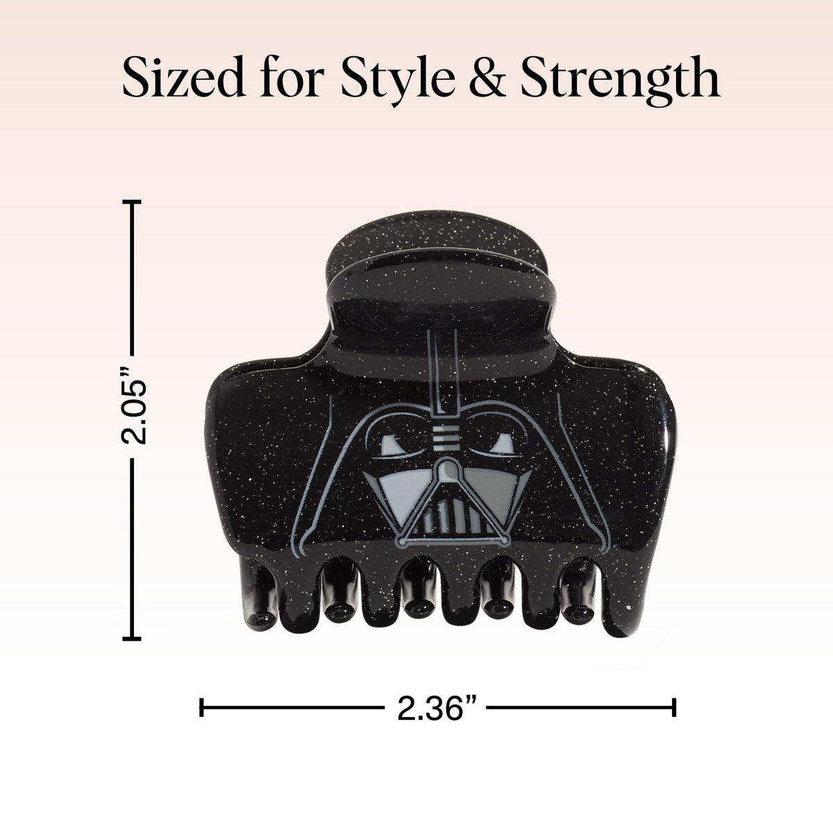 Kitsch pince à cheveux Darth Vader en détail sur fond neutre