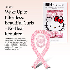 Kitsch rouleaux de cheveux satinés avec chouchous en satin
