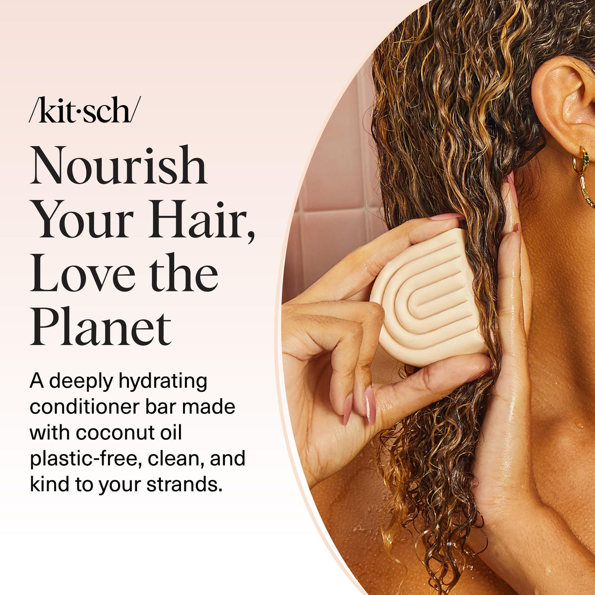 Kitsch Savon de Conditionnement à l'Huile de Coco avec d'autres produits de soins