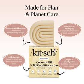 Kitsch Savon de Conditionnement à l'Huile de Coco sur un fond naturel