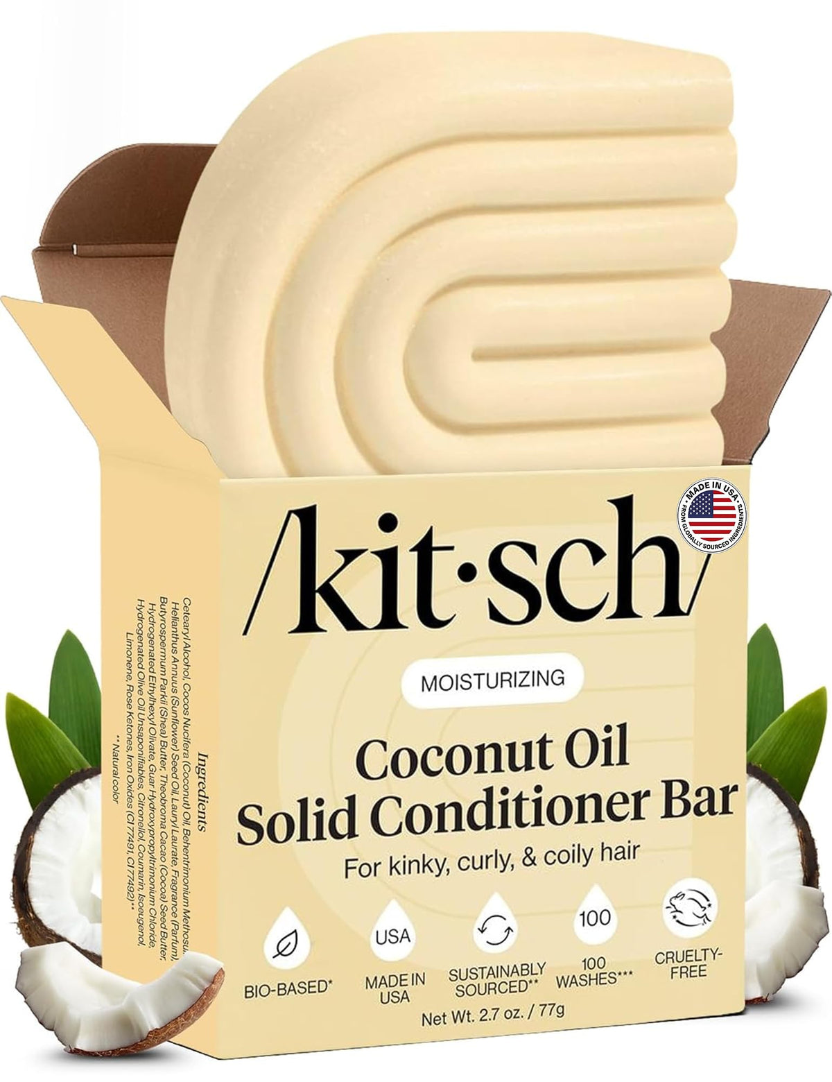 Kitsch Savon de Conditionnement à l'Huile de Coco vue de face