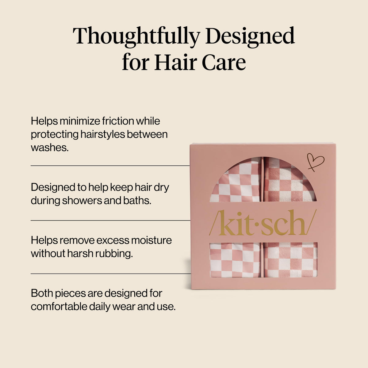 Kitsch Serviette Cheveux XL Microfibre enroulée autour de cheveux