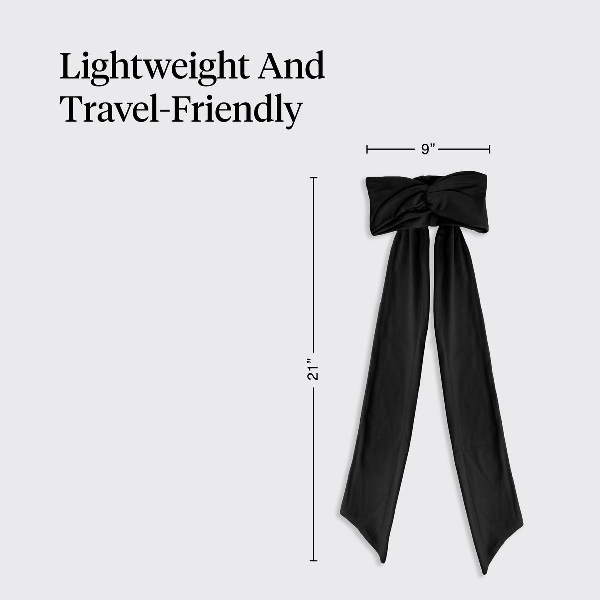 Kitsch Set & Flow headband curling noir sur fond blanc