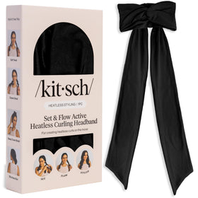 Kitsch Set & Flow headband curling noir vue de face