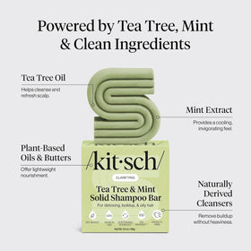Kitsch Shampoo Solide Clarifiant sur un fond blanc