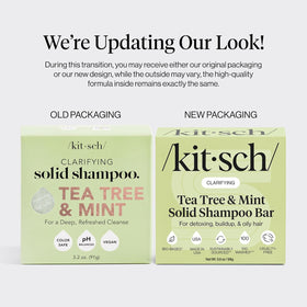 Kitsch Shampoo Solide Tea Tree avec emballage