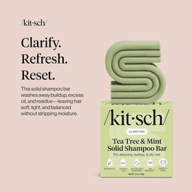 Kitsch Shampoo Solide Tea Tree en utilisation