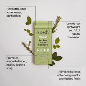 Kitsch Shampooing Thé Vert & Menthe 12,3 oz arrière
