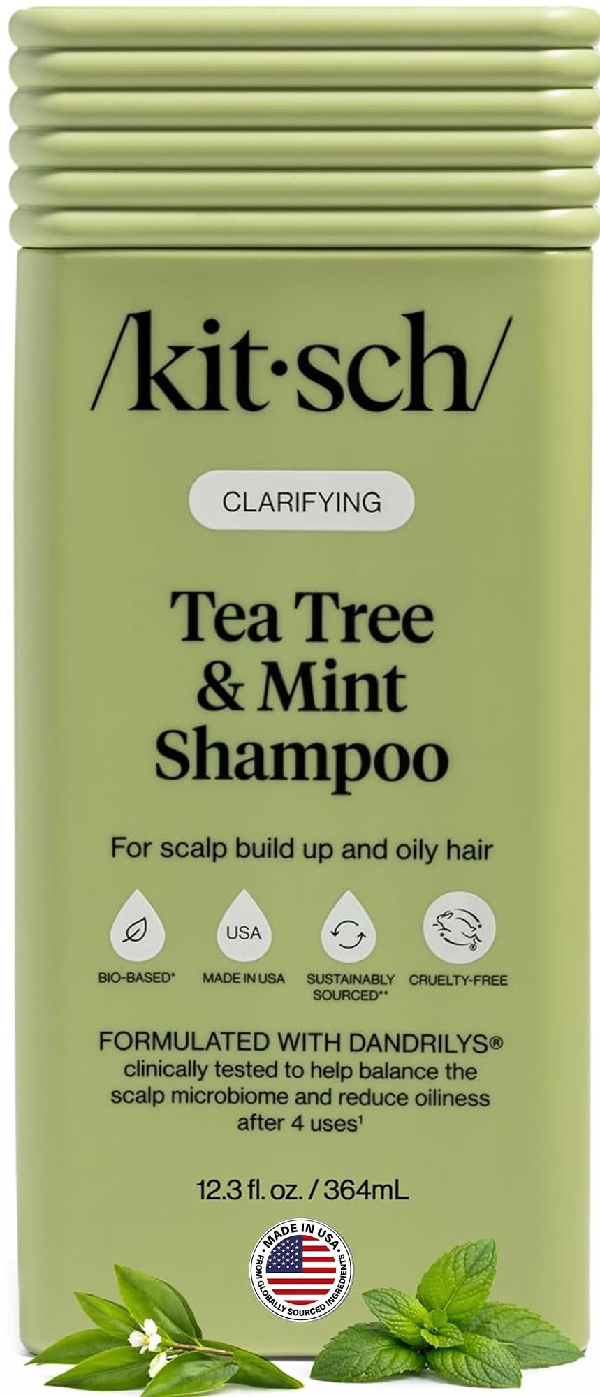 Kitsch Shampooing Thé Vert & Menthe 12,3 oz avant