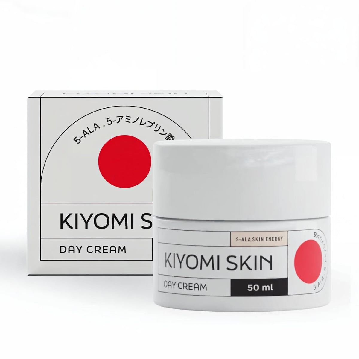 Kiyomi Skin Crème de Jour 5-ALA et Acide Hyaluronique, pot en verre