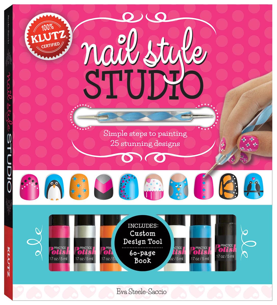 Klutz Nail Style Studio Kit vue avant avec design coloré